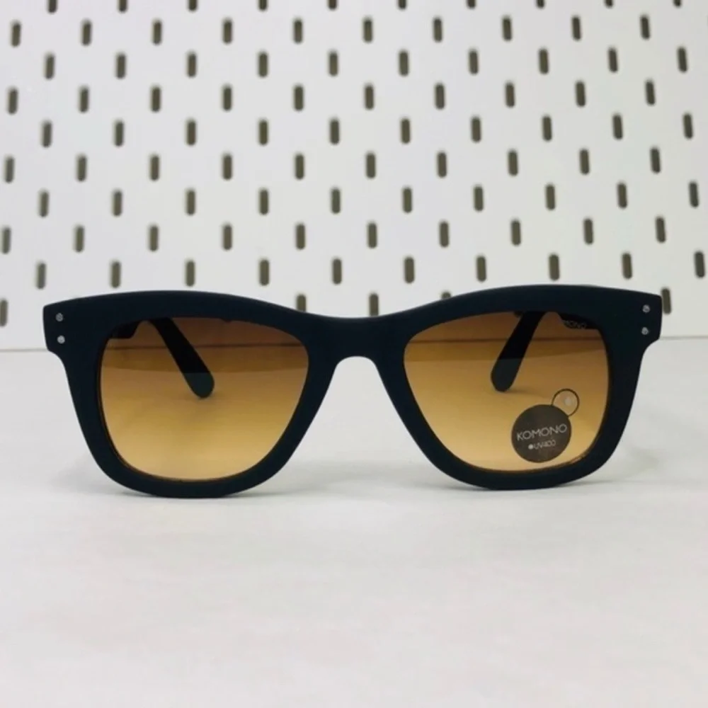 KOMONO Allen Black Rubber Sunglasses (NEW) 🕶